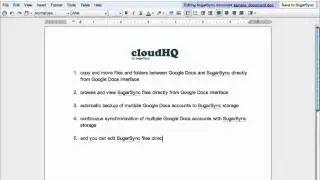 Edit SugarSync files directly from Google Docs