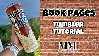 Book Pages Tumbler Tutorial