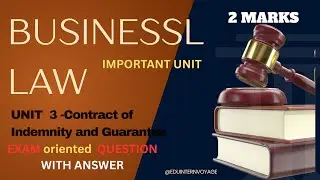 business law | unit 3 contract of indemnity and guarantee | all ug and pg students | 2 mark