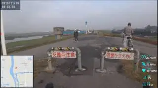 ｻｲｸﾘﾝｸﾞ　鮭の遡上を見に行く　江戸川（瑞穂大橋）→茨城 筑西市（走行日28.11.20 136㎞）