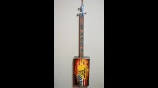 3 String Fretless License Plate Guitar # 12 [ sound sample ]
