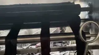 Garment fabric washing process in progress