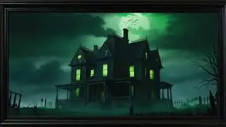 Haunted House _ TV Art - Screensaver - Wallpaper - Frame Art - Halloween - Farm - Farmhouse
