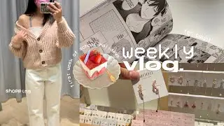 weekly vlog 🍓 new manga, cafe hopping in melbourne, school holidays and cute shops