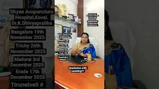 Acupuncture treatments - Dhyan Acupuncture Hospital Dhivyaprabha Karunakaran