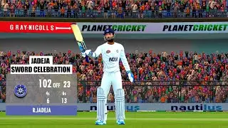 Ravindra Jadeja Test Match 100 || century celebration | jadeja Sword Celebration || real cricket 22