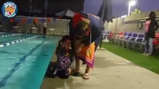 Addison's Survival Test at Watersafe Swim School, Los Alamitos, 9 16 15