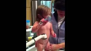 Drinking bath water