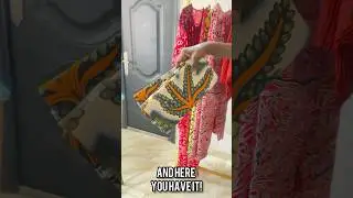 Easy step by step tutorial on how to cut two wrappers for tying. #fashion #howtocutwrapperfortying