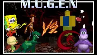 [MUGEN] Rex, Chicken Little, SpongeBob & Woody vs. Giygas, Bonzi Buddy, Skunk Fu & Noob 3D