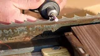 Sharpening bandsaw blade at home for almost FREE.