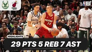 Tyler Herro vs Milwaukee Bucks | 29 PTS 5 REB 7 AST 1 BLK 1 STL | NBA 11-26-2025 Highlights