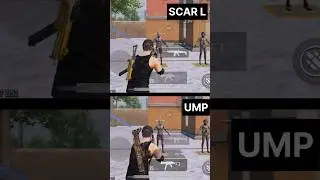 🔴 UMP vs SCAR L 🥵 Side by Side Comparison 🔴 MUST WATCH #bgmi #pubg #shorts