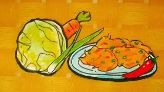 how to make bakwan/fried vegetable| stop motion|✨paperplay| asmr