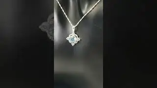 8mm Very Light Blue Portuguese Cut Cubic Zirconia Diamond Multi-Stone Necklace