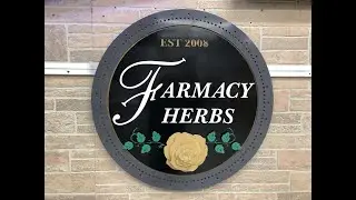 Custom metal business signage - Farmacy Herbs