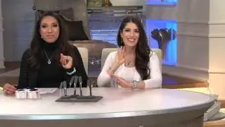 Judith Ripka Sterling or 14K Clad Leaf Line Earrings on QVC