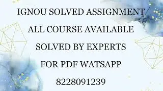 ignou mhd 22 solved assignment 2024-25 / mhd 22 Solved Assignment 2024-25 /pdf wtsp 8228091239