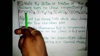 neco chemistry salt analysis revision 2023