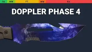 Survival Knife Doppler Phase 4 - Skin Float And Wear Preview