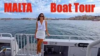🇲🇹 VALLETTA Malta ⛴️ Boat Trip In The Grand Harbour 4K