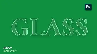 How to Make Text Logo in Photoshop - Glass typography effect Photoshop (Easy)