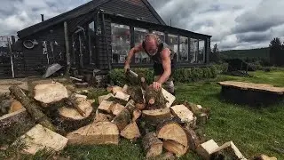 theOldfella shows how to split Knotty Pine sitka,going with the run of the Knots nuts and bolts