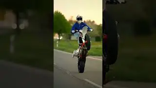summer evening vibes💝#supermoto #supermotard #bikelife #ktm #wheelie #stunt #leftlane
