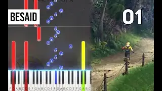 TPR - Besaid (from A Fleeting Dream) - 01 - Final Fantasy X Piano Tutorial | Note Chart