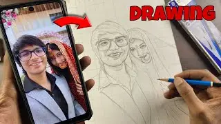 Sourav Joshi wife Avantika bhatt Drawing Outline @souravjvlogs 