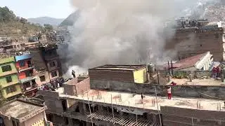 Fire at damauli Tanahun
