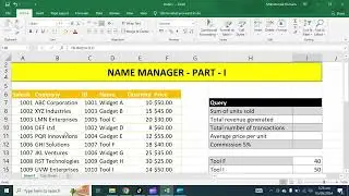 Name Manager | Define Name in Excel | How to Use Name Manager & Define Name in EXCEL 2007, 2013,2019
