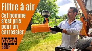 Changement du FILTRE A AIR d'un tractopelle Case 580F [TRACTO12] - EP70