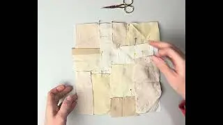 Turn edge appliqu&eacute; patchwork on foundation