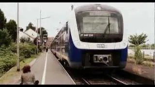 Bahnhof Elsfleth mit Regional-S-Bahn im Juni 2012