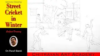 | How To Draw Cricket Match Scenery | Cricket Scenery Drawing Step By Step | Cricket Drawing Easy |