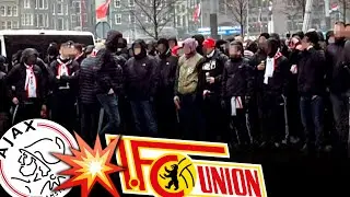 Dreifache Pyroshow, Marsch & Choreo in Amsterdam! (Ajax - Union 0:0)