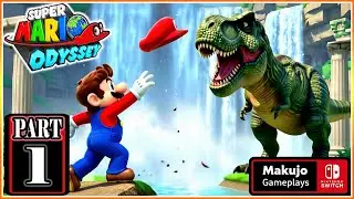 Super Mario Odyssey &ndash; Full Game Walkthrough Part 1 &ndash; Cascade Kingdom &ndash; No Commentary Nintendo Switch