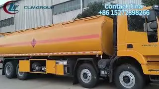 SAIC HONGYAN 30CBM FUEL TANKER TRUCK WITH REFUELING EQUIPMENTS.