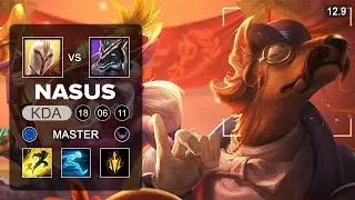 Nasus vs Kayle Top - EUW Master - Patch 12.9 Season 12