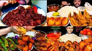 5x Speed Eating Sound! Indian Food Eating Challenge
