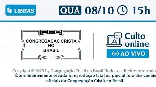 Santo Culto a Deus (Libras) – QUA - 08/10/2025 15:00 - Hebreus 11