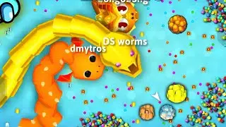 Snake io 🐍 Gold snake | Clean Gameplay 89,000+ Score 😎 || DS worms