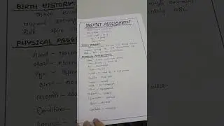health assessment of infant