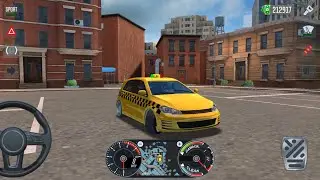 Sunny Miami Cruise ☀️🌴 VW Golf Taxi Adventure in Car Parking 3D Simulator 🚖💨