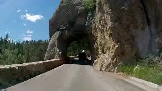 Riding up Needles Highway. The Black Hills, South Dakota. 