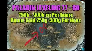 Paladin 77 - 80 Grinding Leveling 750k - 900k XP Per Hours! WoTLK Classic