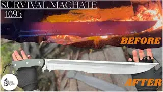 Crafting a Survival Machete from 1095 Steel | Full Forging & Grinding Process