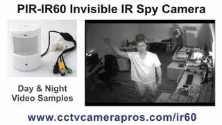 PIR-IR60 Hidden Infrared CCTV Spy Camera Surveillance Video Demo