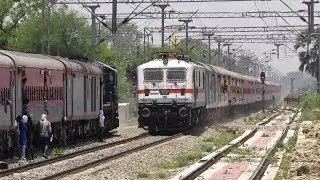 Fantastic ! Single Line Crossing || LHB Crossing LHB !!